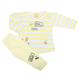Newborn Girls Full Sleeves Suit - Yellow, Newborn Girls Sets & Suits, Chase Value, Chase Value