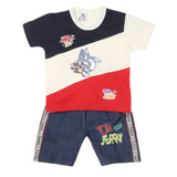 Boys Half Sleeves Short Suit - Off White, Kids, Boys Sets And Suits, Chase Value, Chase Value