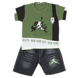Boys Half Sleeves Short Suit 1231 - Green, Kids, Boys Sets And Suits, Chase Value, Chase Value