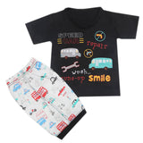 Boys Half Sleeves Short Suit - Black, Kids, Boys Sets And Suits, Chase Value, Chase Value