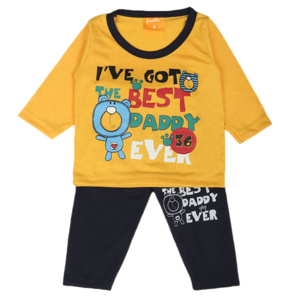 Newborn Boys Full Sleeves Suit - Mustard, Newborn Boys Sets & Suits, Chase Value, Chase Value