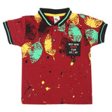 Boys Half Sleeves T-Shirt - Maroon, Boys T-Shirts, Chase Value, Chase Value