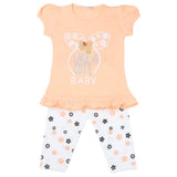 Girls Half Sleeves Suit - Peach, Kids, Girls Sets And Suits, Chase Value, Chase Value