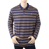Men's Full Sleeves Polo T-Shirt - Navy Blue, Men, T-Shirts And Polos, Chase Value, Chase Value