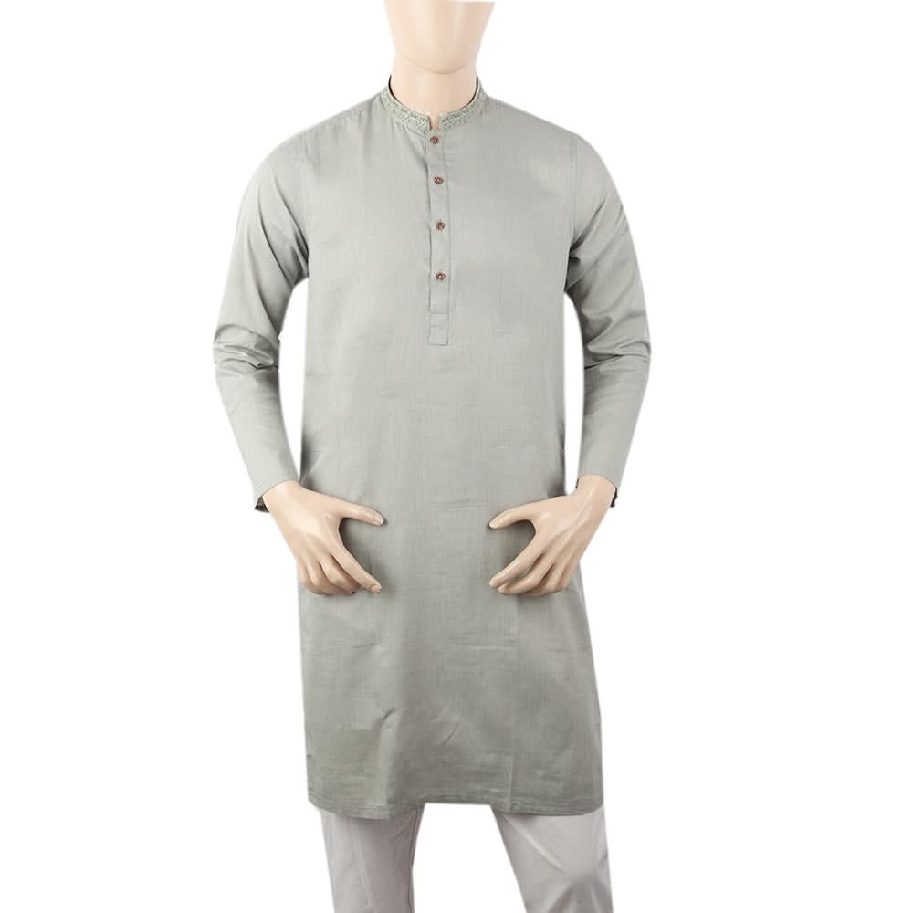 Men's Mashriq Slim Fit Kurta - Green, Men, Kurtas, Chase Value, Chase Value