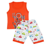 Boys Half Sleeves Sando Suit - Orange, Kids, Boys Sets And Suits, Chase Value, Chase Value