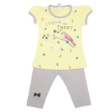 Girls Half Sleeves Suit - Lemon, Kids, Girls Sets And Suits, Chase Value, Chase Value