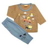 Newborn Boys Full Sleeves Suit - Brown, Newborn Boys Sets & Suits, Chase Value, Chase Value
