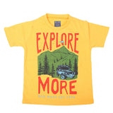 Boys Round Neck Half Sleeves T-Shirt - Yellow, Kids, Boys T-Shirts, Chase Value, Chase Value