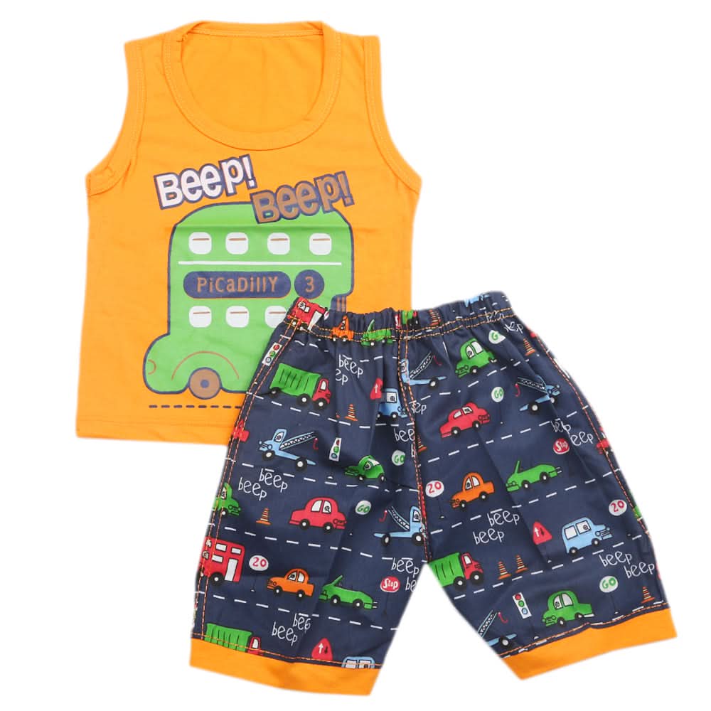 Boys Half Sleeves Sando Suit - Orange, Kids, Boys Sets And Suits, Chase Value, Chase Value