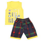Boys Half Sleeves Sando Suit - Yellow, Kids, Boys Sets And Suits, Chase Value, Chase Value