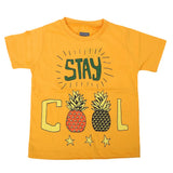 Boys Round Neck Half Sleeves T-Shirt - Yellow, Kids, Boys T-Shirts, Chase Value, Chase Value