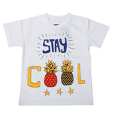 Boys Round Neck Half Sleeves T-Shirt - White, Kids, Boys T-Shirts, Chase Value, Chase Value
