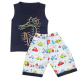 Boys Half Sleeves Sando Suit - Navy Blue, Kids, Boys Sets And Suits, Chase Value, Chase Value