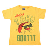 Boys Round Neck Half Sleeves T-Shirt - Yellow, Kids, Boys T-Shirts, Chase Value, Chase Value