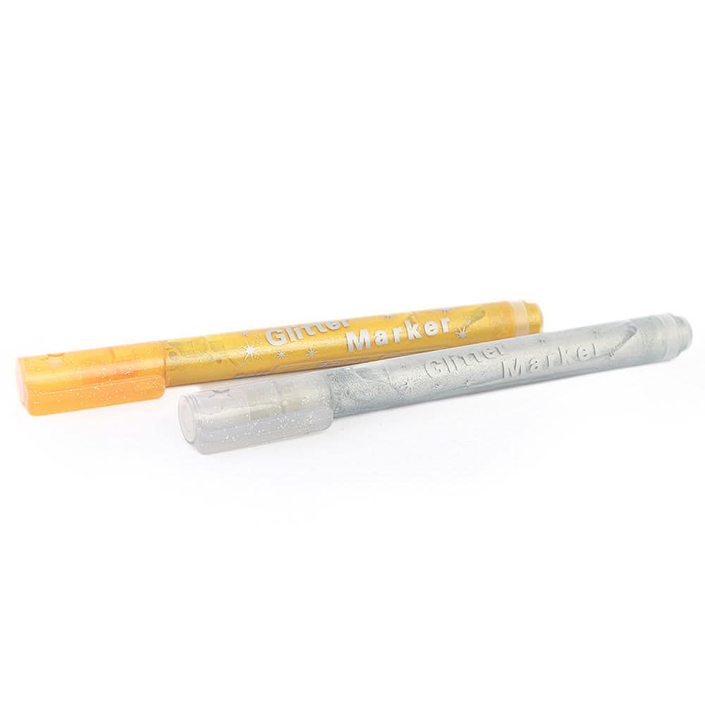 Boss Glitter Marker - Golden & Silver, Kids, Pencil Boxes And Stationery Sets, Chase Value, Chase Value