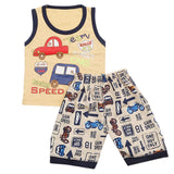 Boys Half Sleeves Sando Suit - Light Brown, Kids, Boys Sets And Suits, Chase Value, Chase Value