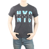 Men's Half Sleeves Printed T-Shirt - Dark Grey, Men, T-Shirts And Polos, Chase Value, Chase Value