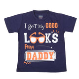 Boys Round Neck Half Sleeves T-Shirt - Navy Blue, Kids, Boys T-Shirts, Chase Value, Chase Value