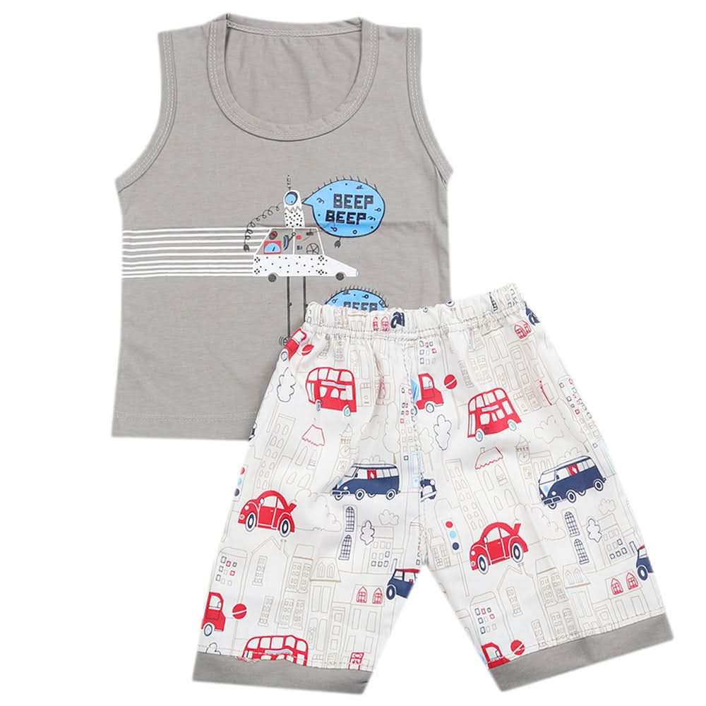 Boys Half Sleeves Sando Suit - Grey, Kids, Boys Sets And Suits, Chase Value, Chase Value