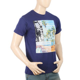 Men's Half Sleeves Digital Printed T-Shirt - Navy Blue, Men, T-Shirts And Polos, Chase Value, Chase Value