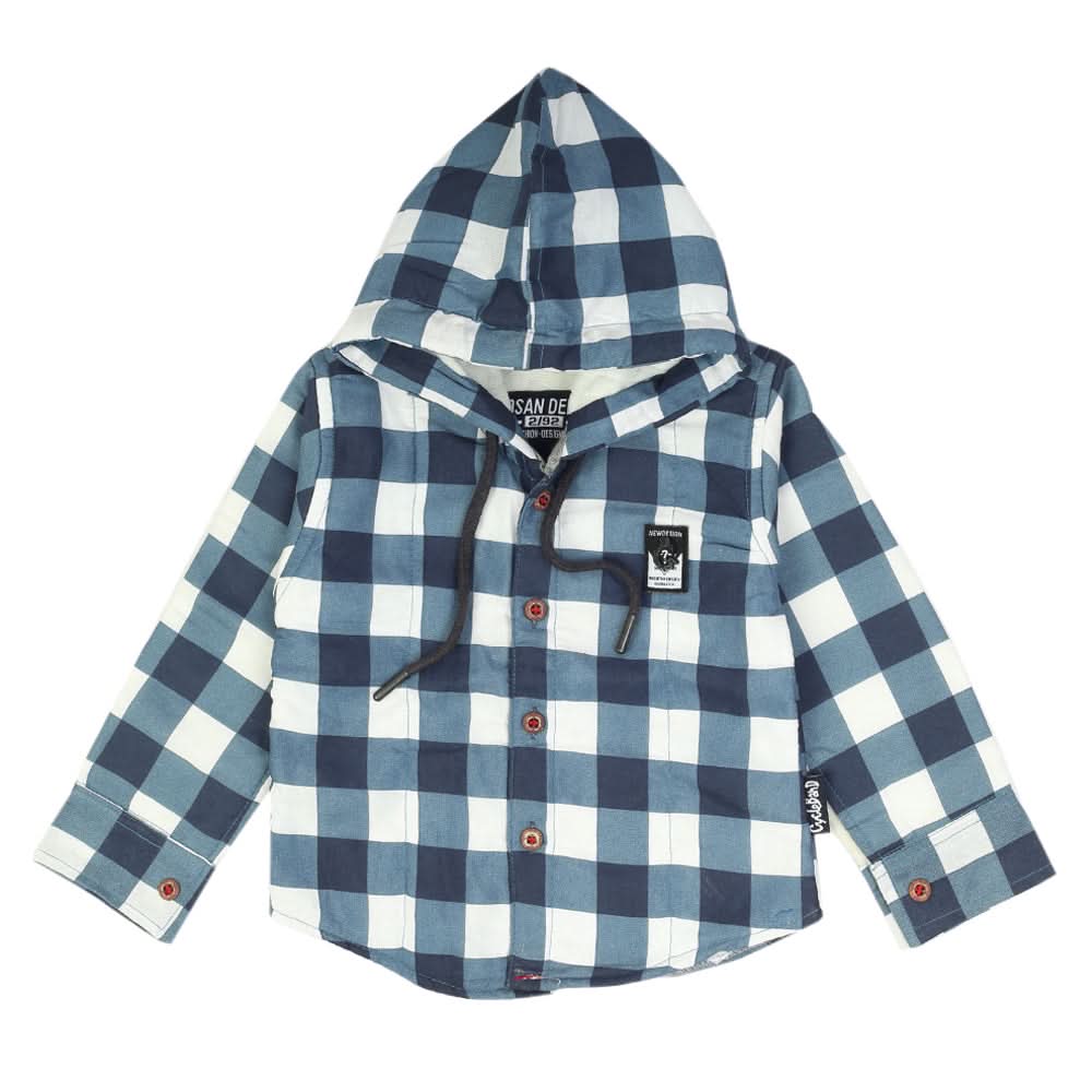 Boys Full Sleeves Shirt - Steel Blue, Boys Shirts, Chase Value, Chase Value