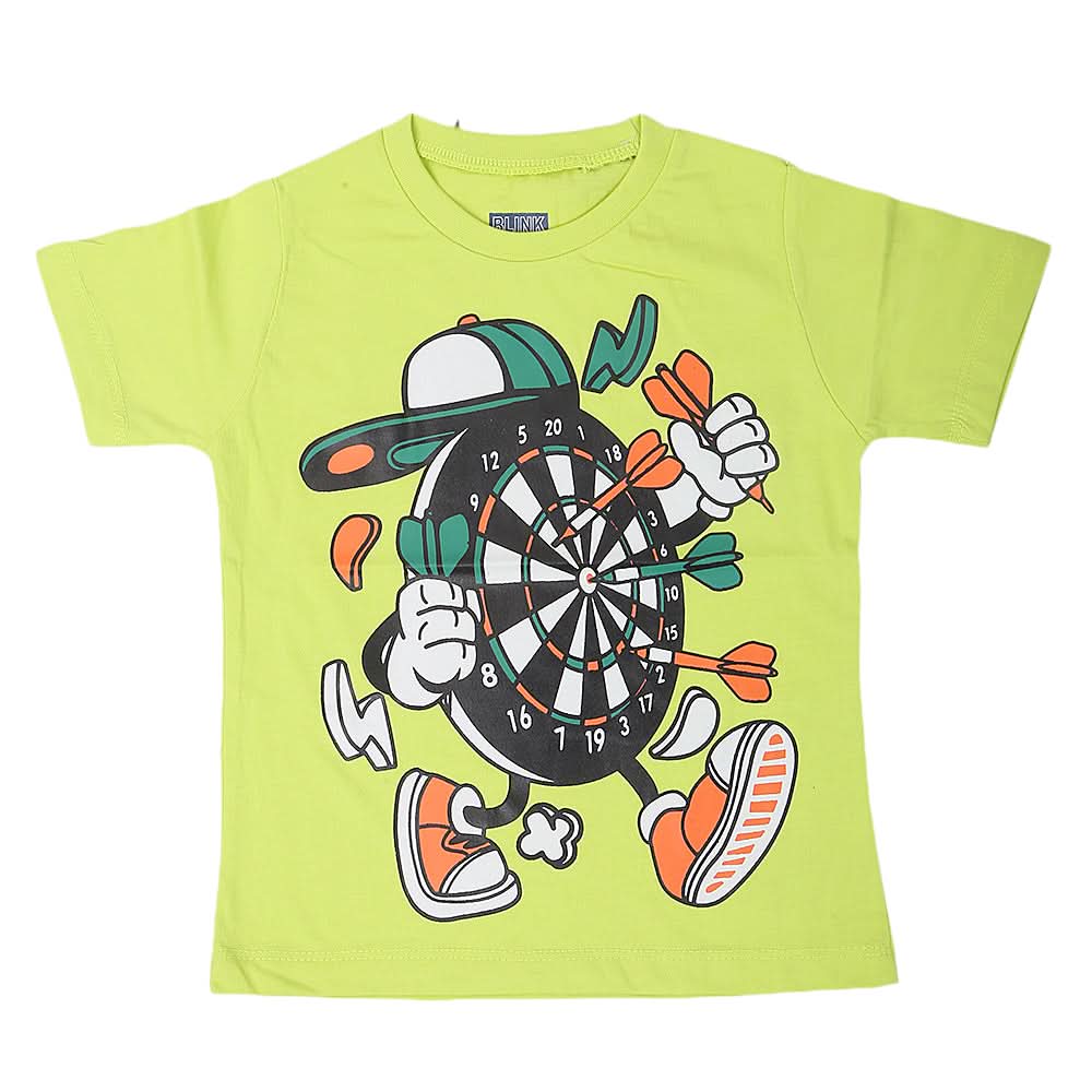 Boys Round Neck Half Sleeves T-Shirt - Green, Kids, Boys T-Shirts, Chase Value, Chase Value