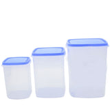 Snack Jar 3 Pcs Set - Blue, Home & Lifestyle, Storage Boxes, Chase Value, Chase Value