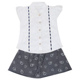 Girls Skirt Suit - White, Kids, Girls Sets And Suits, Chase Value, Chase Value