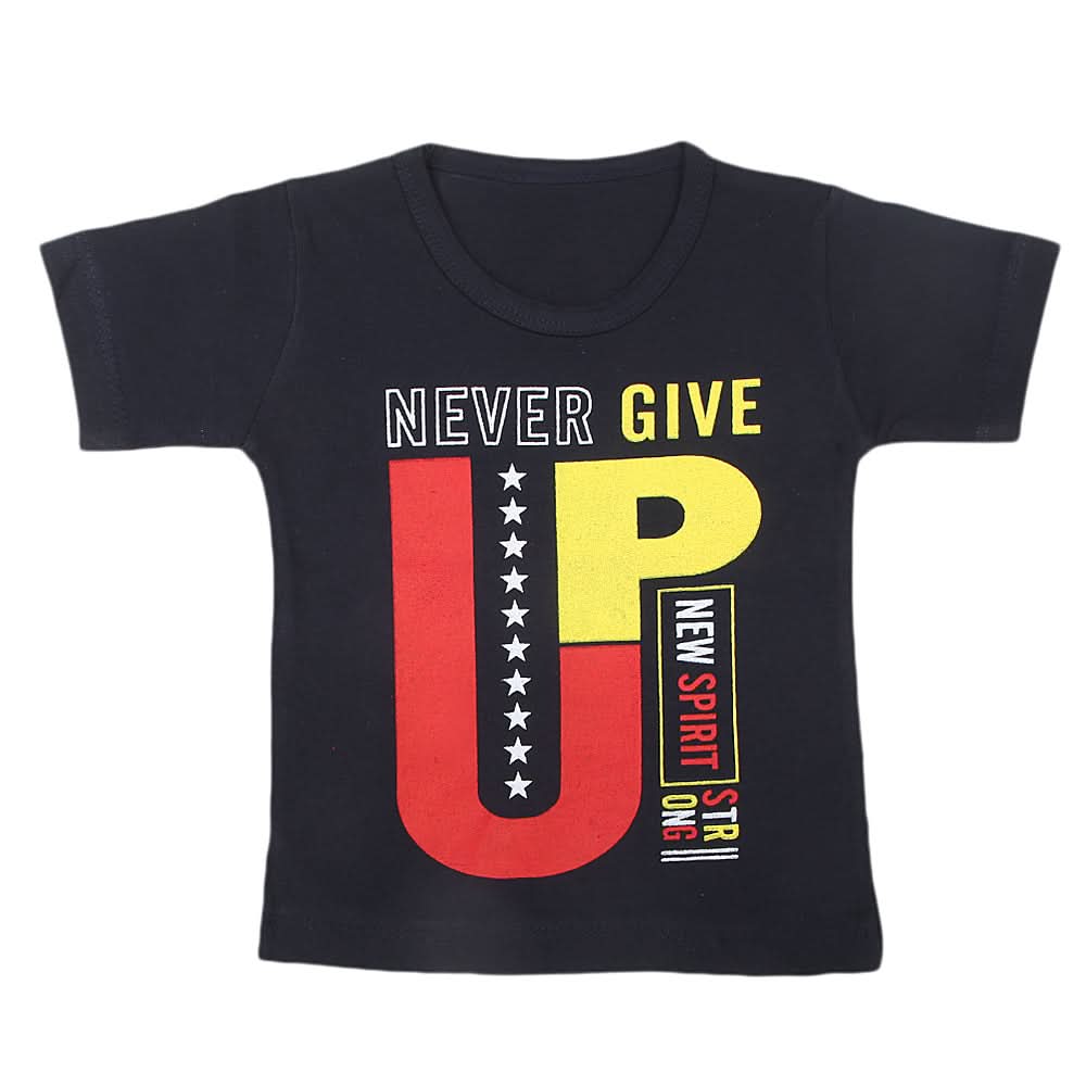 Boys Half Sleeves T-Shirt - Navy Blue, Kids, Boys T-Shirts, Chase Value, Chase Value
