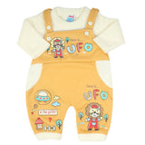 Newborn Boys Full Sleeves Romper - Mustard, Newborn Boys Rompers, Chase Value, Chase Value