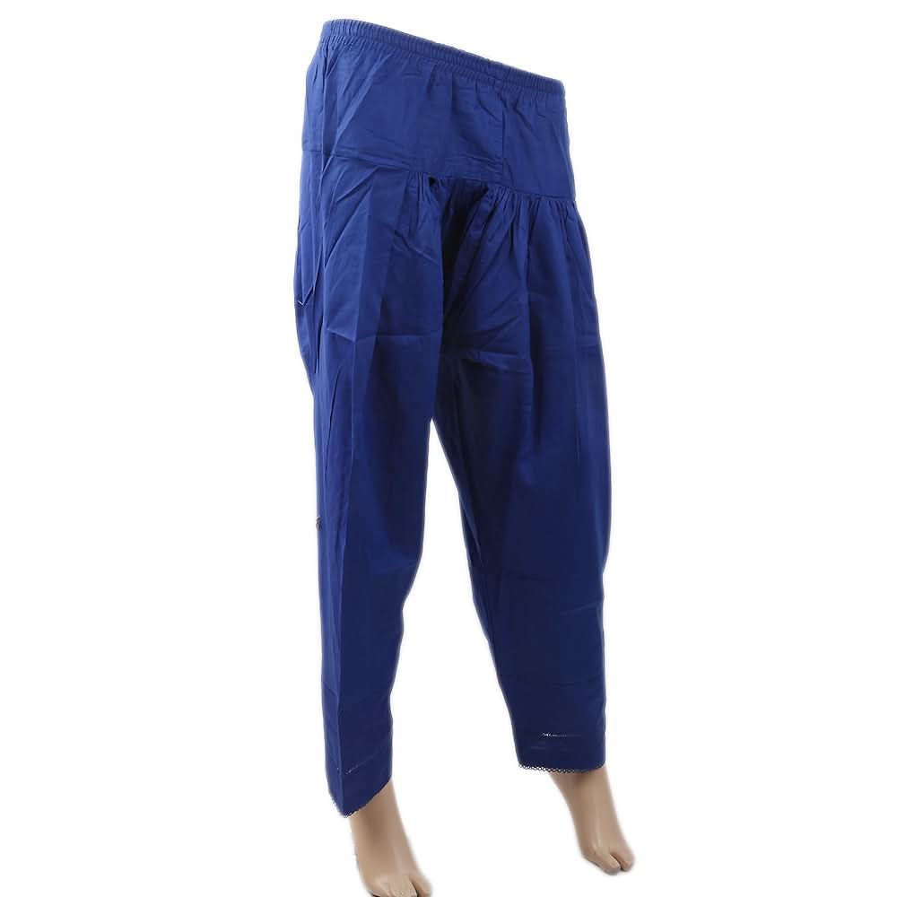Women's Shalwar With Bottom Lace - Royal Blue, Women, Pants & Tights, Chase Value, Chase Value