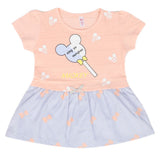 Girls Half Sleeves T-Shirt - Peach, Kids, Girls T-Shirts, Chase Value, Chase Value