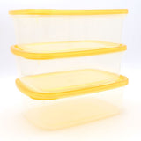 Multipurpose Storage Box 3 Pcs Medium 1000 ml - Orange, Home & Lifestyle, Storage Boxes, Chase Value, Chase Value
