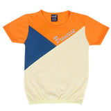 Girls Cut & Sew T-Shirt - Orange, Kids, Girls T-Shirts, Chase Value, Chase Value