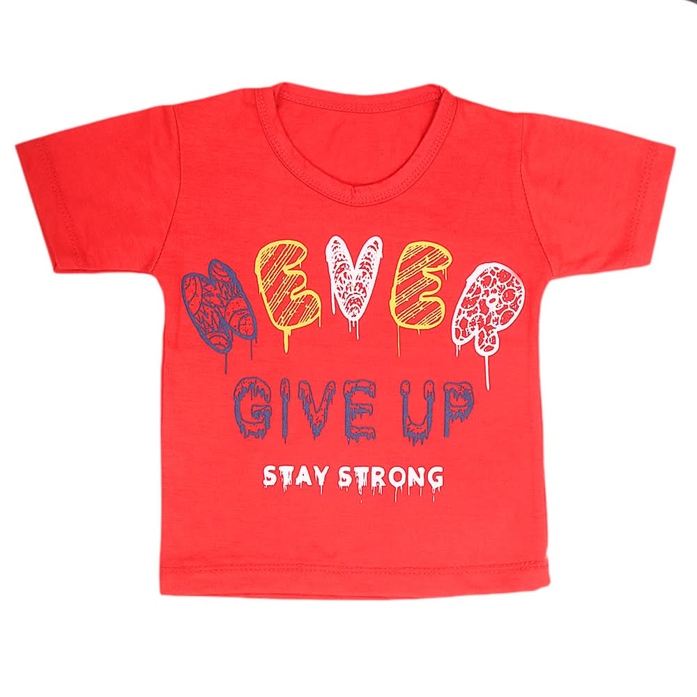 Boys Half Sleeves T-Shirt - Red, Kids, Boys T-Shirts, Chase Value, Chase Value
