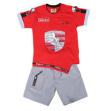 Boys Half Sleeves Suit 6B-02 - Red, Kids, Boys Sets And Suits, Chase Value, Chase Value
