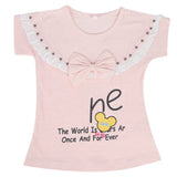 Girls Half Sleeves T-Shirt - Pink, Kids, Girls T-Shirts, Chase Value, Chase Value