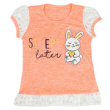 Girls Half Sleeves T-Shirt - Peach, Kids, Girls T-Shirts, Chase Value, Chase Value