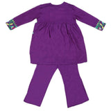 Girls Embroidered Cotton Suit 3 Pcs - Purple, Kids, Girls Sets And Suits, Chase Value, Chase Value