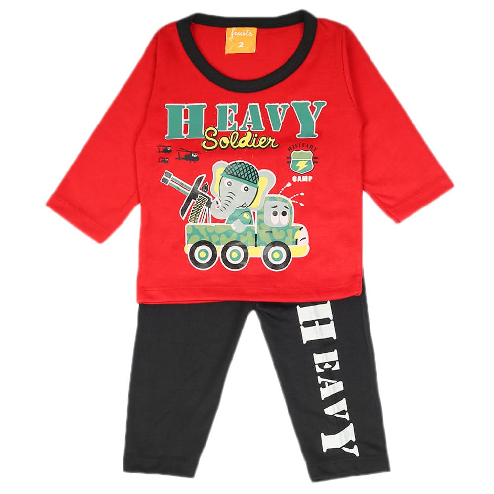Newborn Boys Full Sleeves Suit - Red, Newborn Boys Sets & Suits, Chase Value, Chase Value