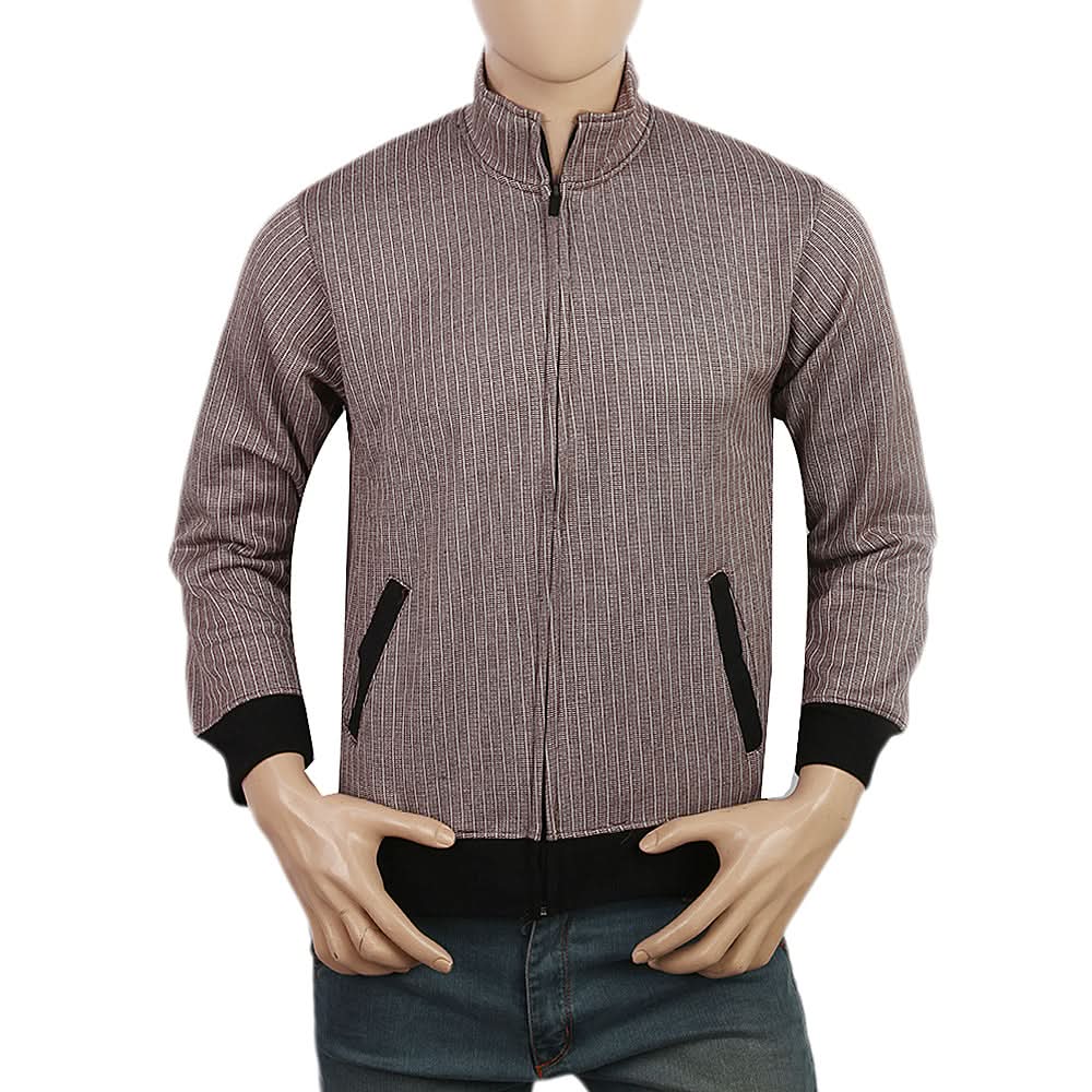 Men's Fleece Zip Jacket - Brown, Men, Jackets and Hoodies, Chase Value, Chase Value