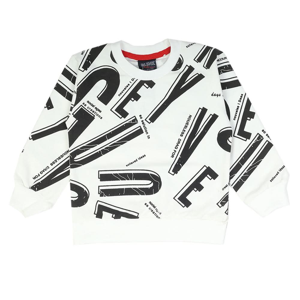 Boys Sweat Shirt - White, Boys Hoodies & Sweat Shirts, Chase Value, Chase Value