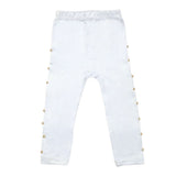 Girls Viscose Stone Tight - White, Kids, Tights Leggings And Pajama, Chase Value, Chase Value
