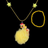 Girls Locket & Bracelet Set - Yellow, Kids, Jewellery Sets, Chase Value, Chase Value
