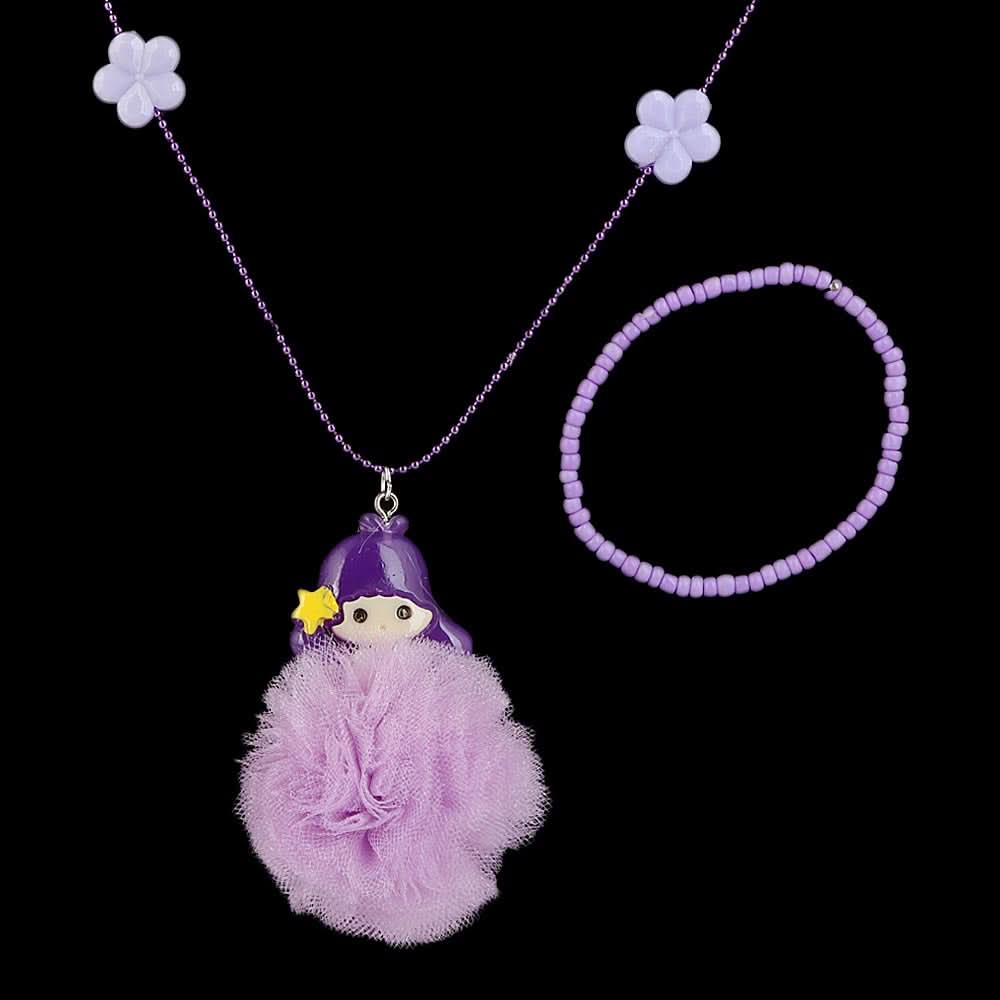 Girls Locket & Bracelet Set - Purple, Kids, Jewellery Sets, Chase Value, Chase Value