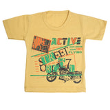 Boys Half Sleeves T-Shirt - Camel, Kids, Boys T-Shirts, Chase Value, Chase Value