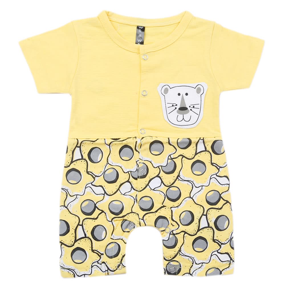 Newborn Boys Half Sleeves Romper - Yellow, Kids, Newborn Boys Rompers, Chase Value, Chase Value