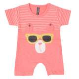 Newborn Boys Half Sleeves Romper - Peach, Kids, Newborn Boys Rompers, Chase Value, Chase Value