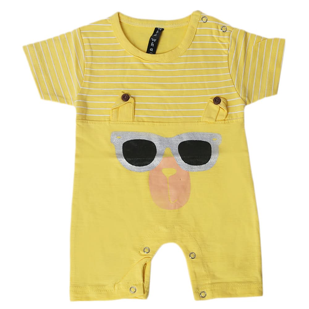Newborn Boys Half Sleeves Romper - Yellow, Kids, Newborn Boys Rompers, Chase Value, Chase Value